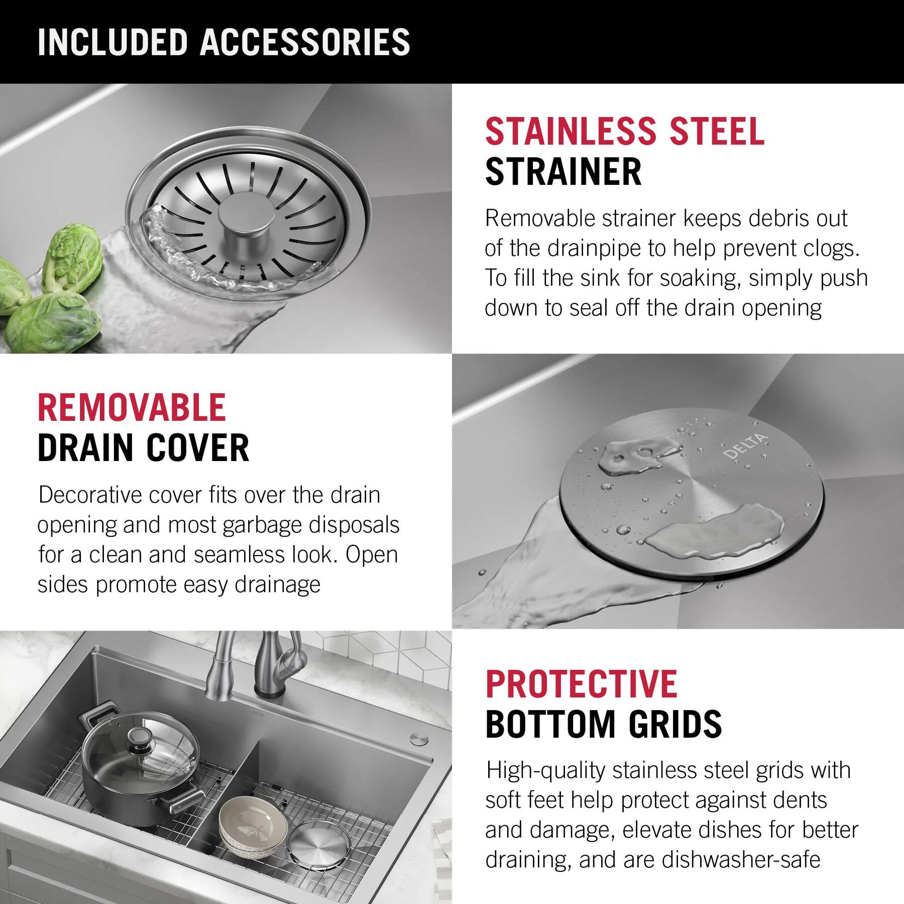 33&rdquo; Workstation&nbsp;Drop-In Top Mount&nbsp;Double&nbsp;Bowl&nbsp;16 Gauge Stainless Steel&nbsp;Kitchen Sink&nbsp;with&nbsp;WorkFlow&trade; Ledge and Accessories